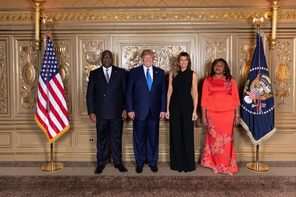 Illustration : Couples Félix Tshisekedi (RDC) et Donald Trump (USA). Oct.2019. ©Droits tiers